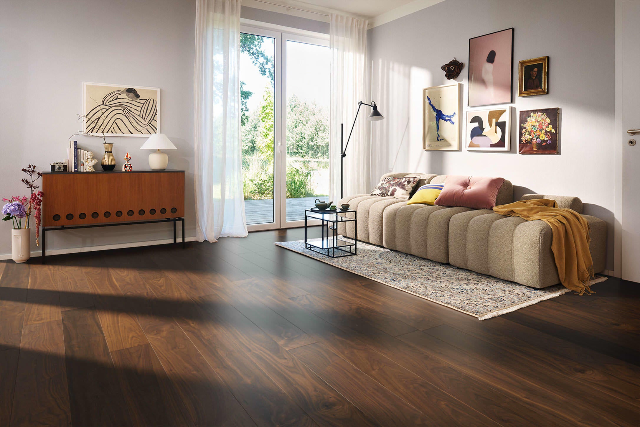 PLANK 1-STRIP 4V AMERICAN WALNUT MARKANT