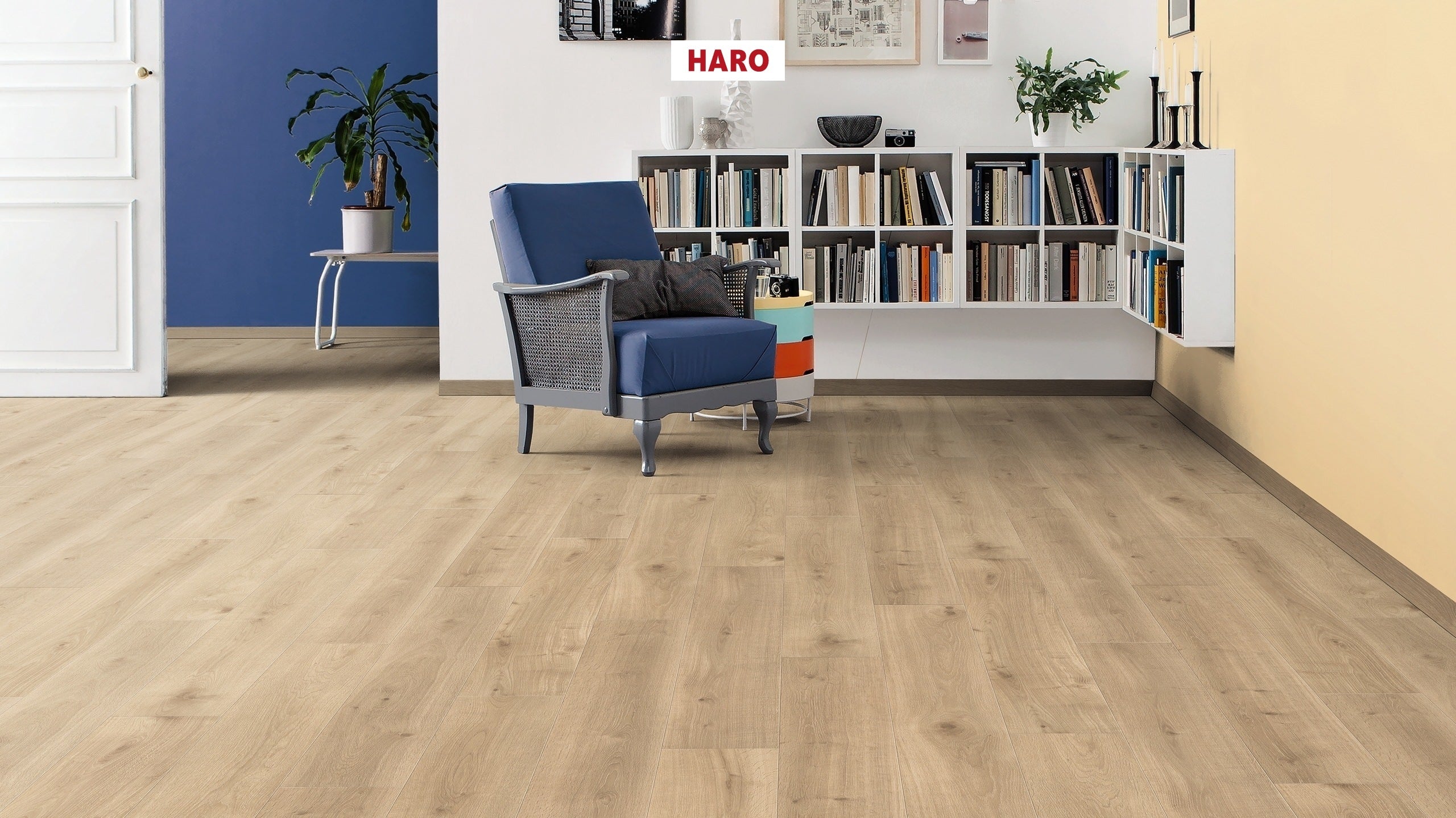 Laminate Floor Tritty 90 Plank 1-Strip 4V Oak Melina Puro