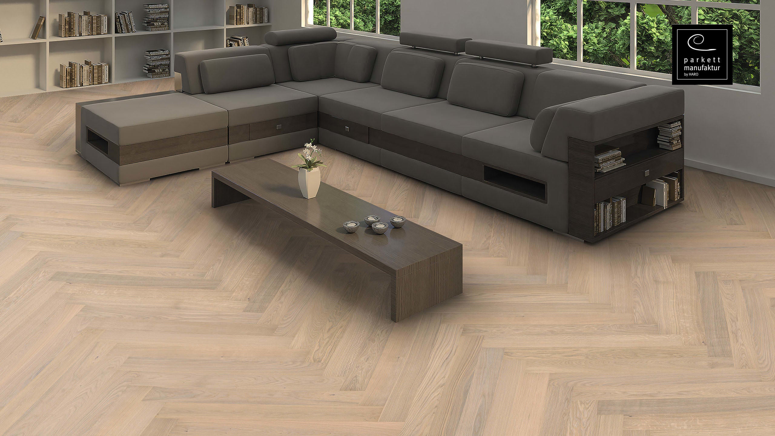 PLANK 1-STRIP PRESTIGE OAK WHITE SELECTIV BRUSHED