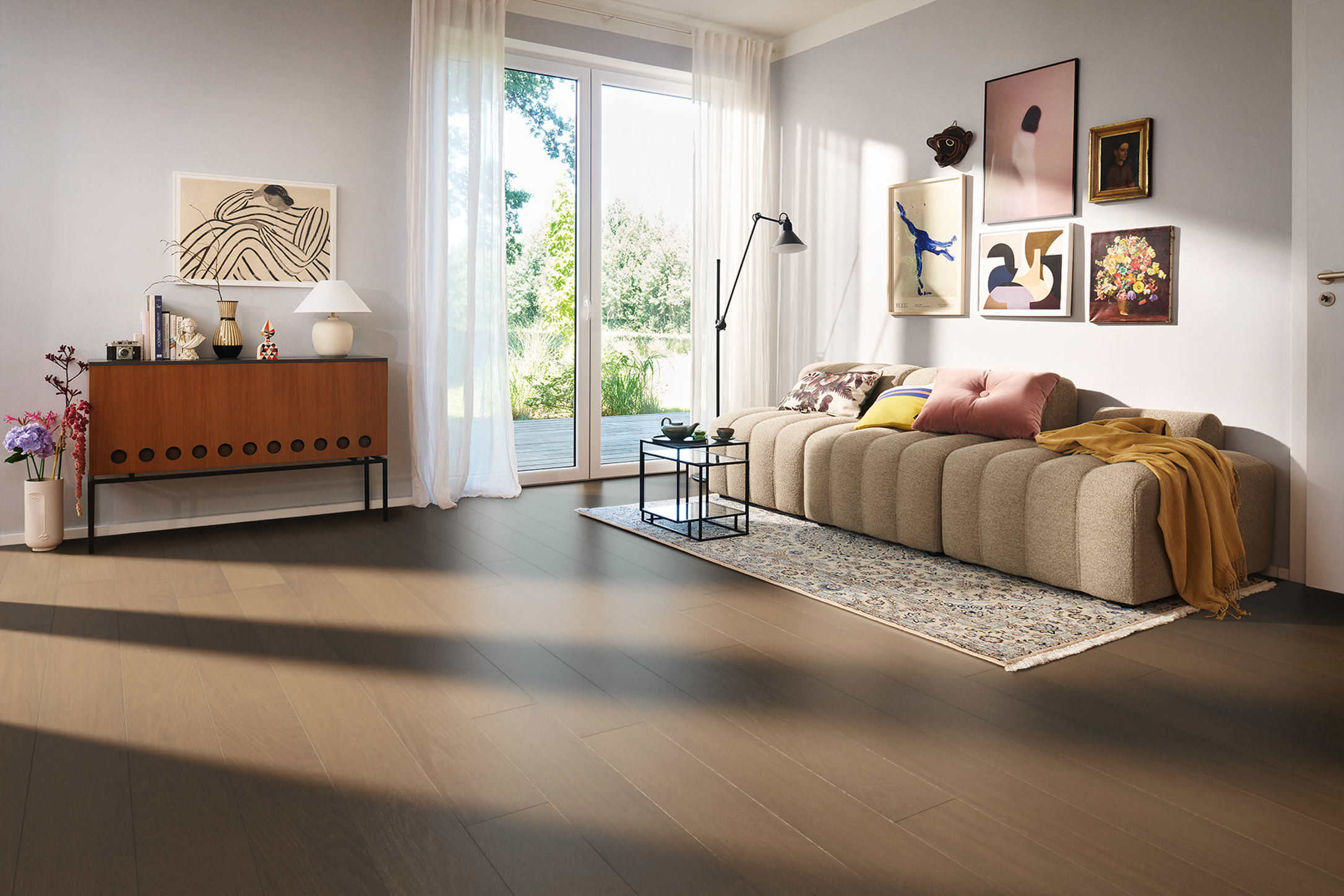 PLANK 1-STRIP PRESTIGE OAK GRAPHITE GREY SELECTIV BRUSHED