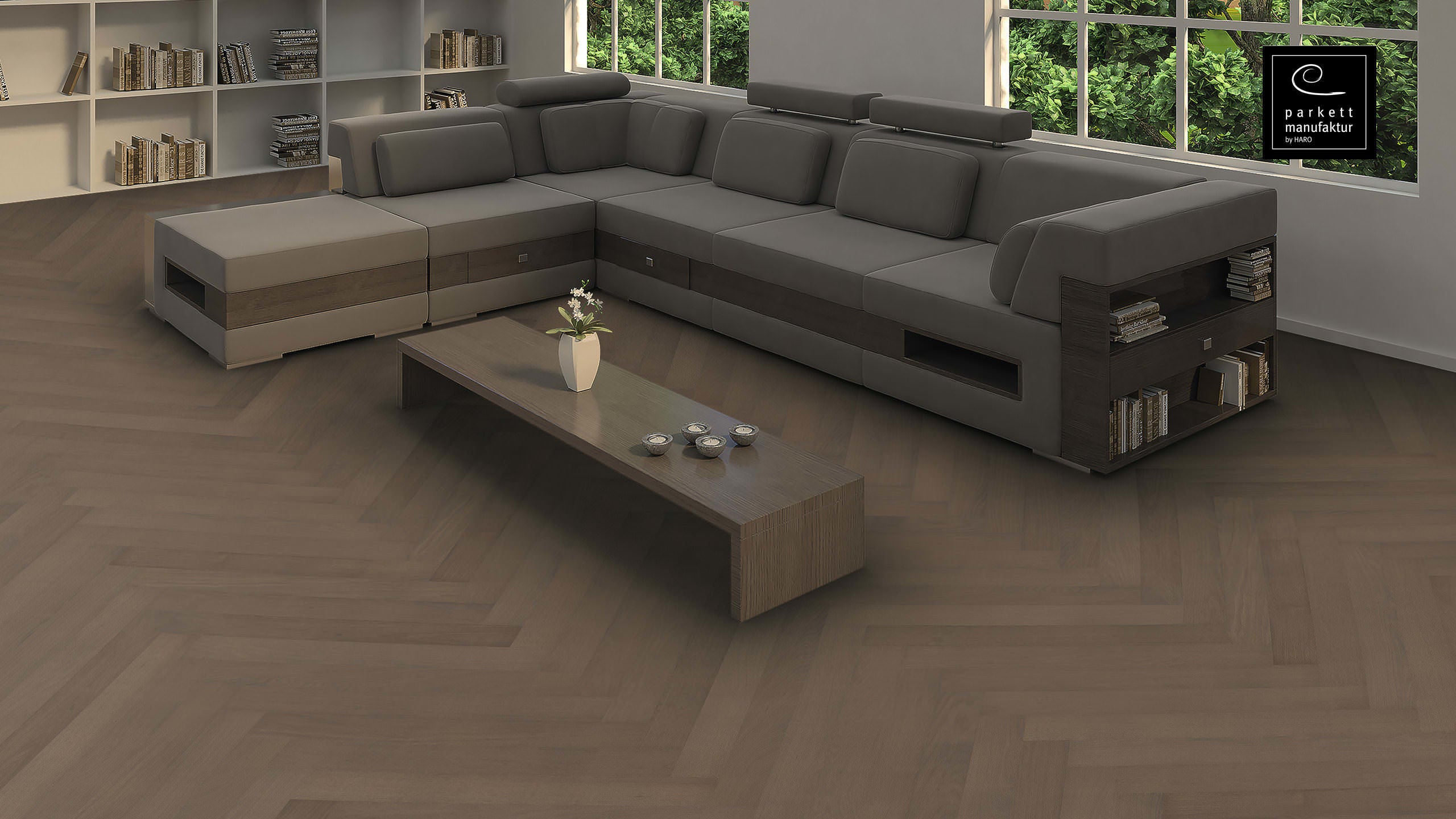 PLANK 1-STRIP PRESTIGE OAK GRAPHITE GREY SELECTIV BRUSHED