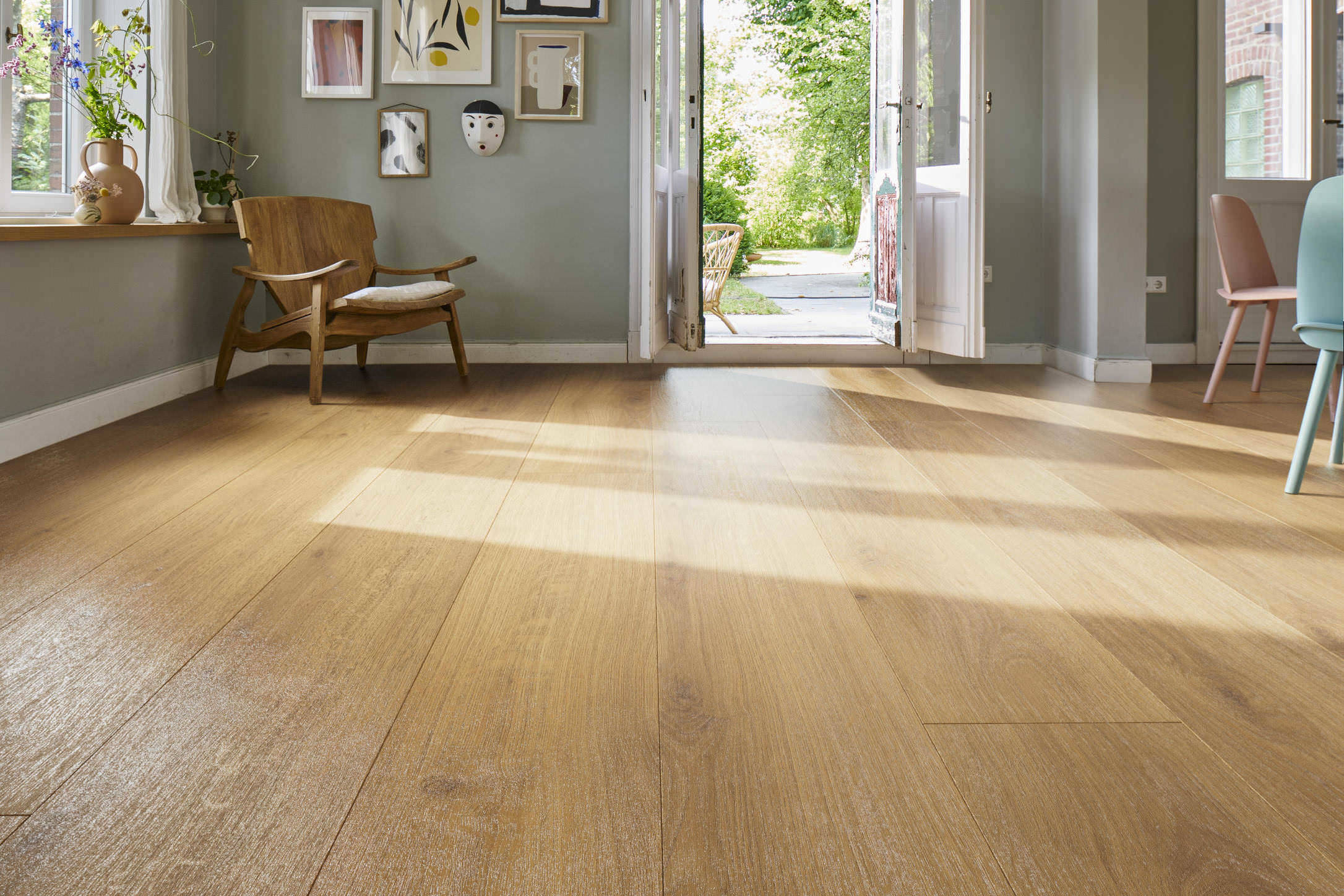 Laminate Floor Tritty 200 Aqua Plank 1-Strip 4V Oak Emilia Honey