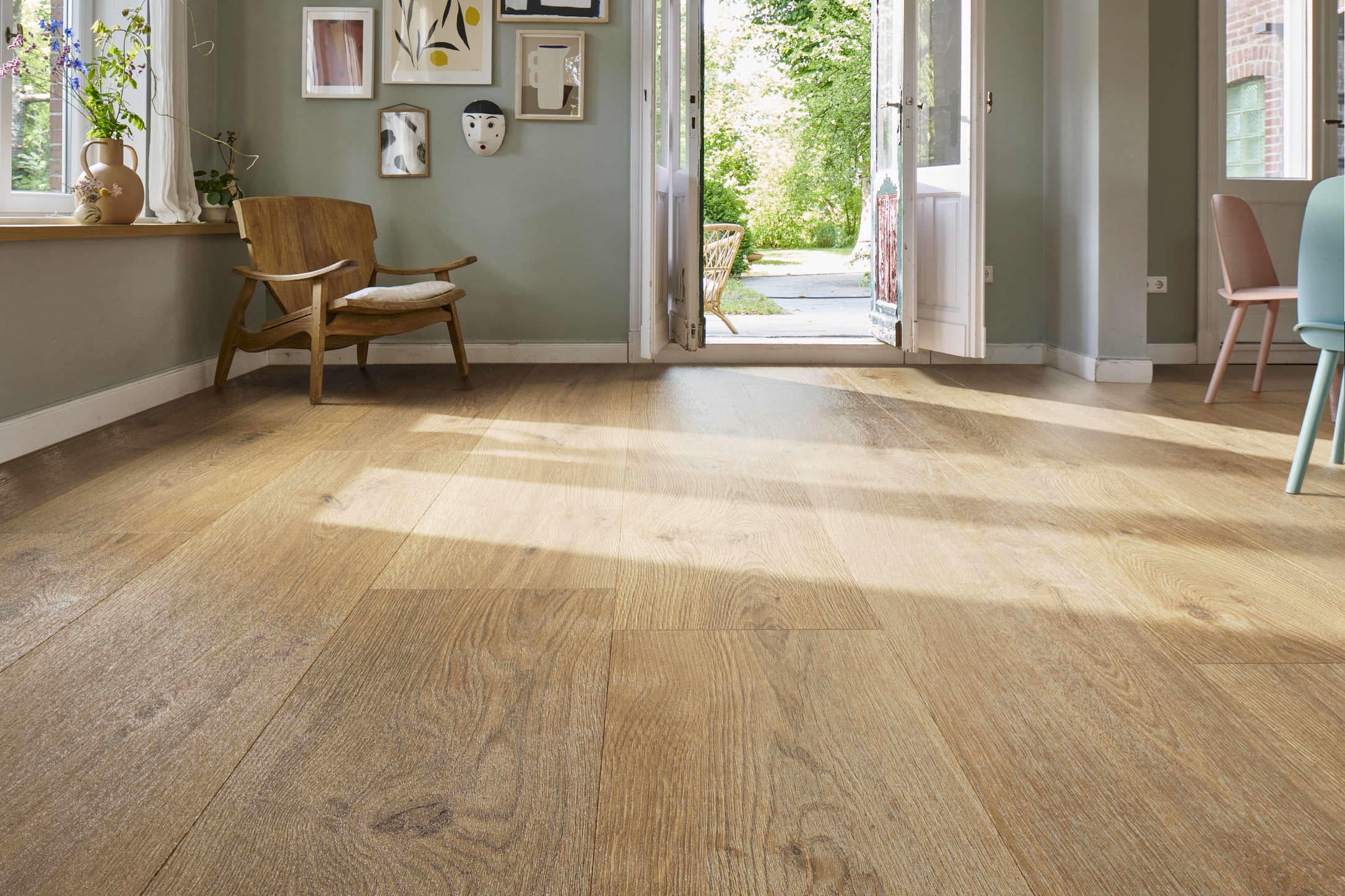 Laminate Floor Tritty 200 Aqua Plank 1-Strip 4V Oak Portland Nature