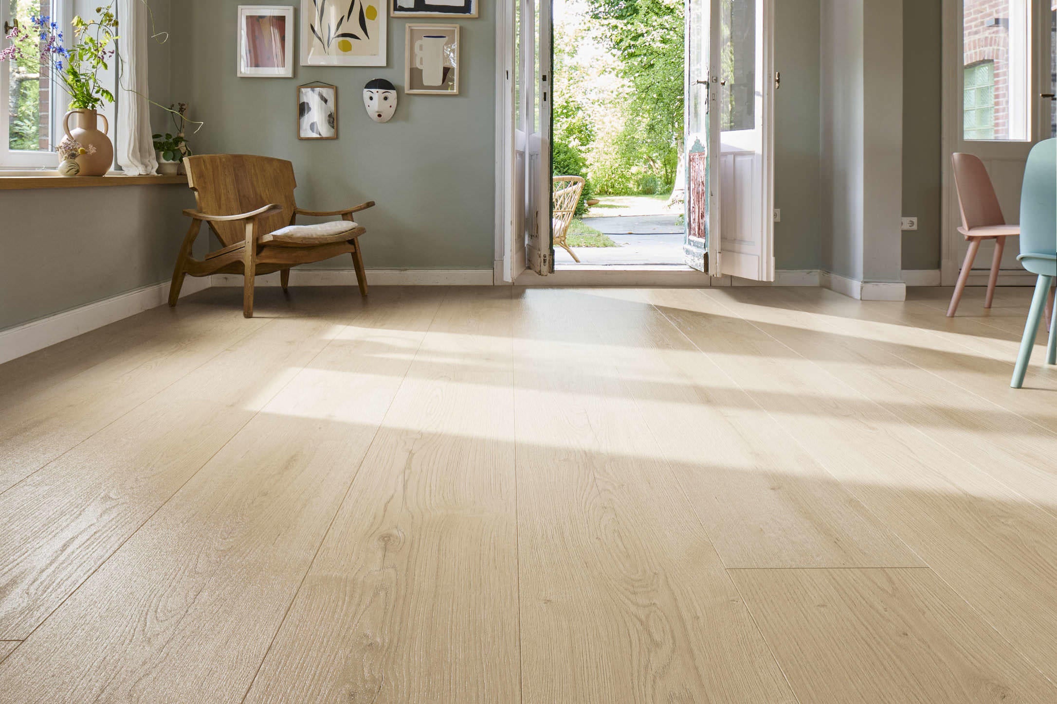 Laminate Floor Tritty 90 Plank 1-Strip 4V Oak Bari Puro