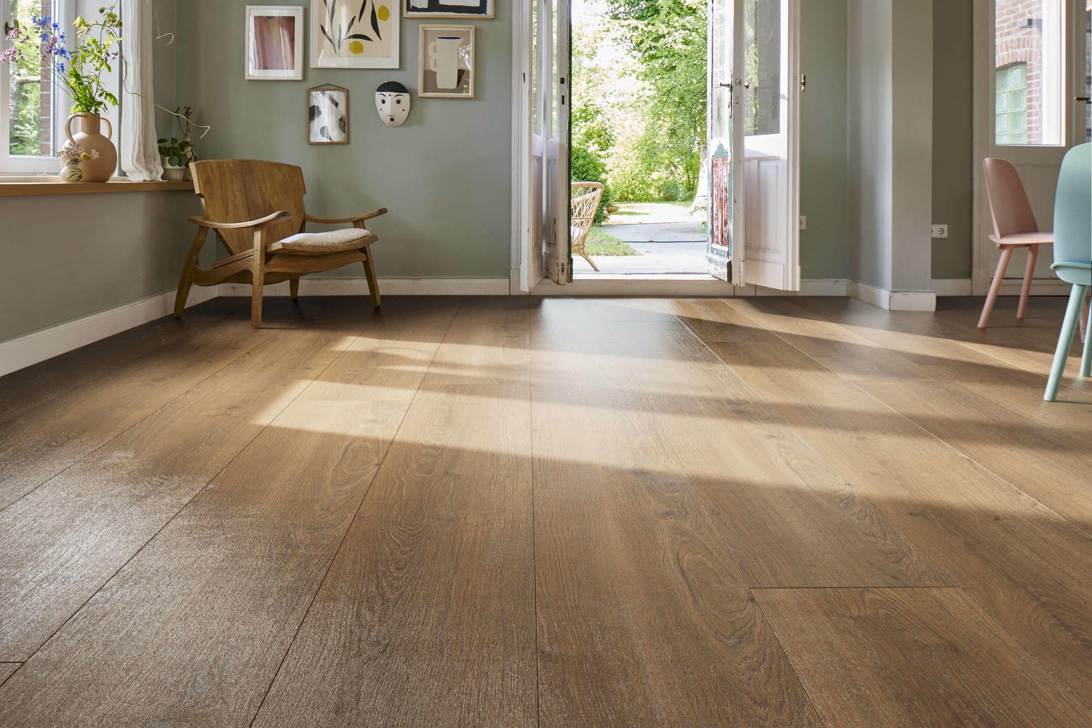 Laminate Floor Tritty 200 Aqua Plank 1-Strip 4V Oak Flavia Smoked
