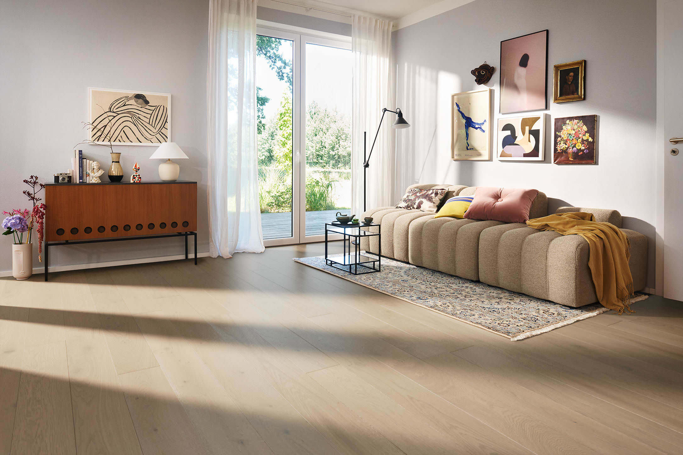PLANK 1-STRIP 4V OAK SAND GREY MARKANT BRUSHED