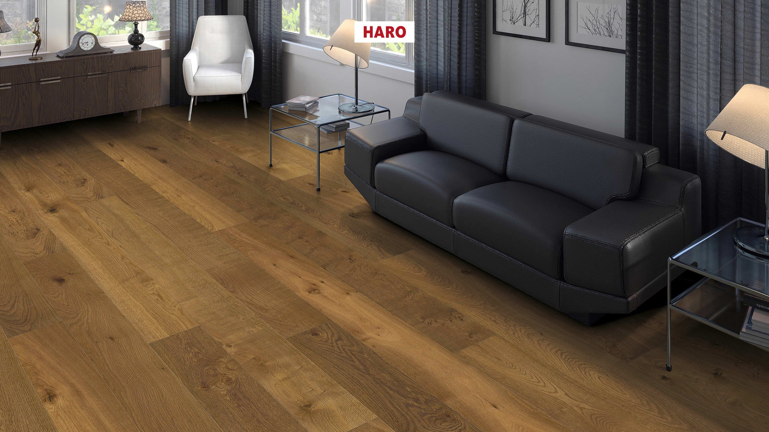 PLANK 1-STRIP 4V FUMED OAK SAUVAGE BRUSHED