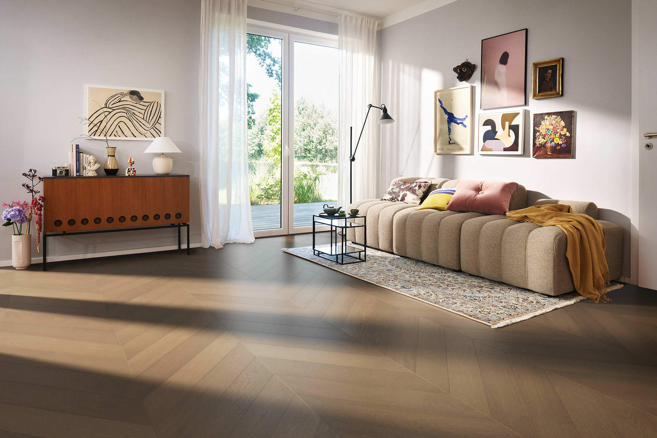 STRIP CHEVRON 4V OAK GRAPHITE GREY SELECTIV BRUSHED