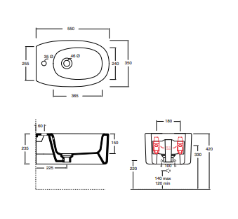 Bidet Idilla wall hung