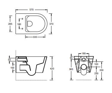 Toilet Hide round wall hung