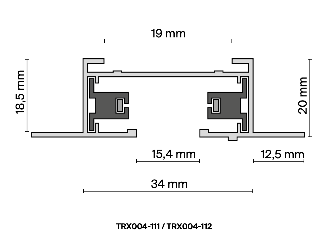 BUILT-IN / RECESSED TRACK - UNITY